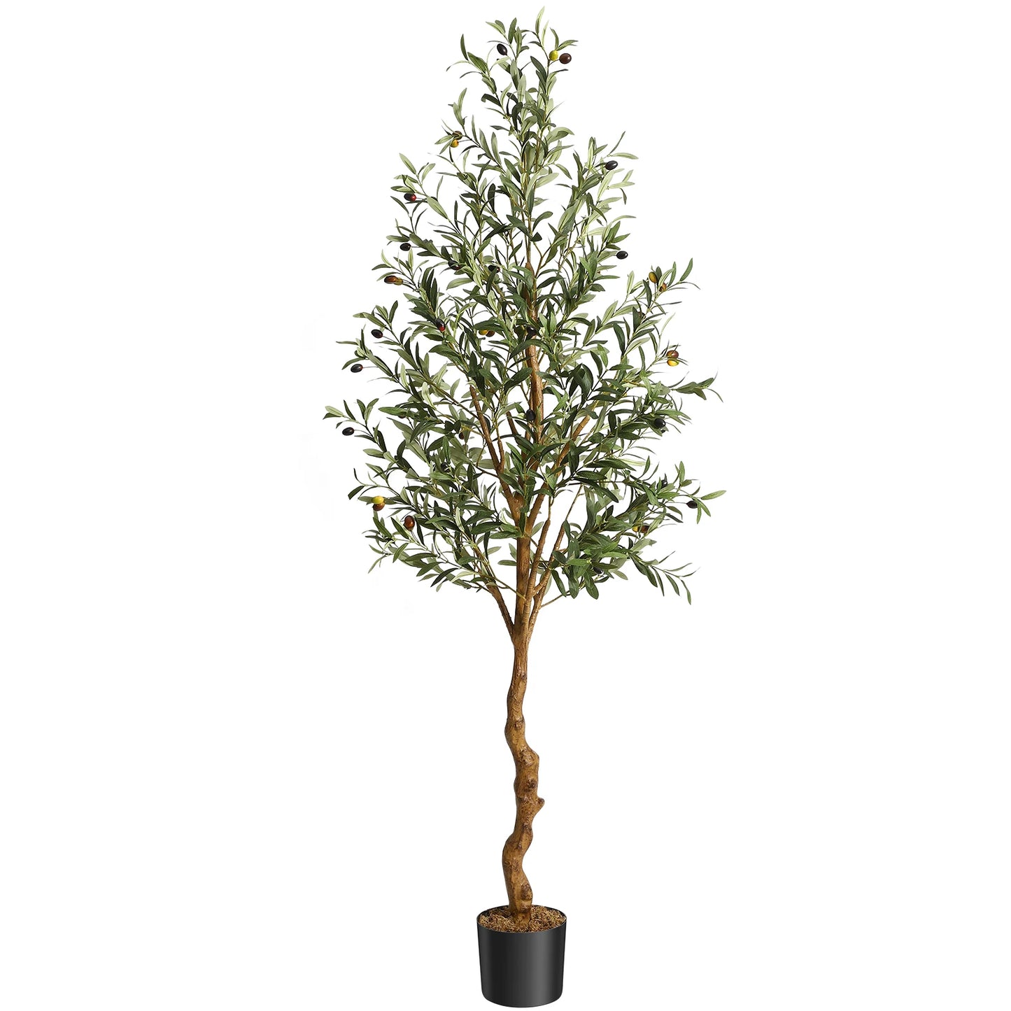 1Pc/2Pcs Artificial Olive Tree 4ft / 5ft / 6ft, Large Artificial Plants Fake Plants in Pot for Home Bedroom Decor