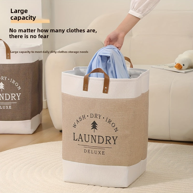 Large-capacity Foldable Woven Laundry Basket