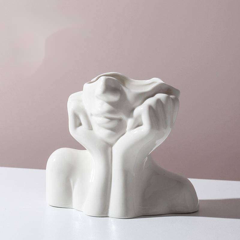Human Body Shaped Ceramic Vase