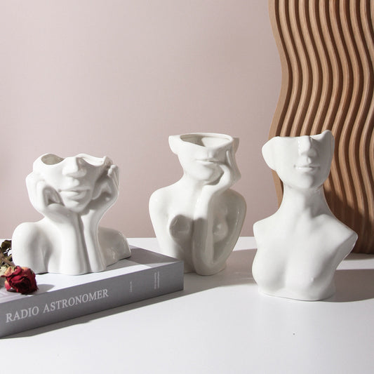 Human Body Shaped Ceramic Vase