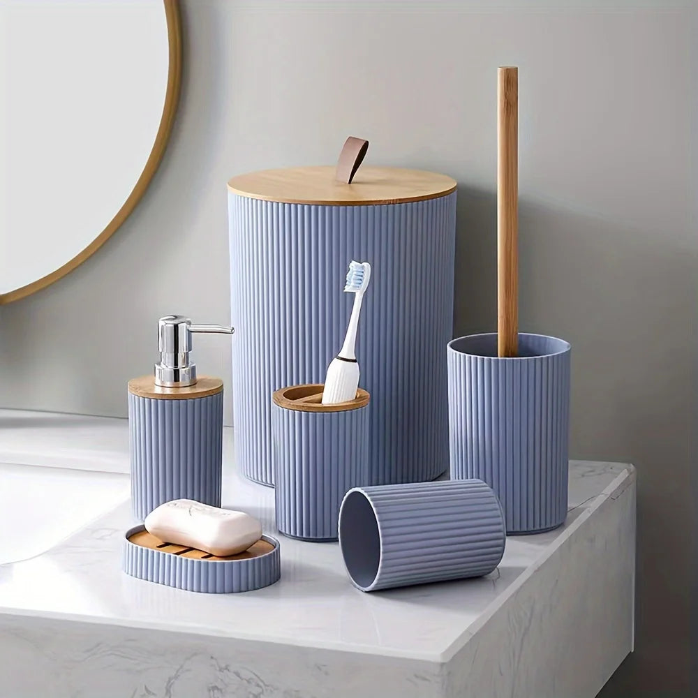 6 Pcs Bathroom Accessory Set