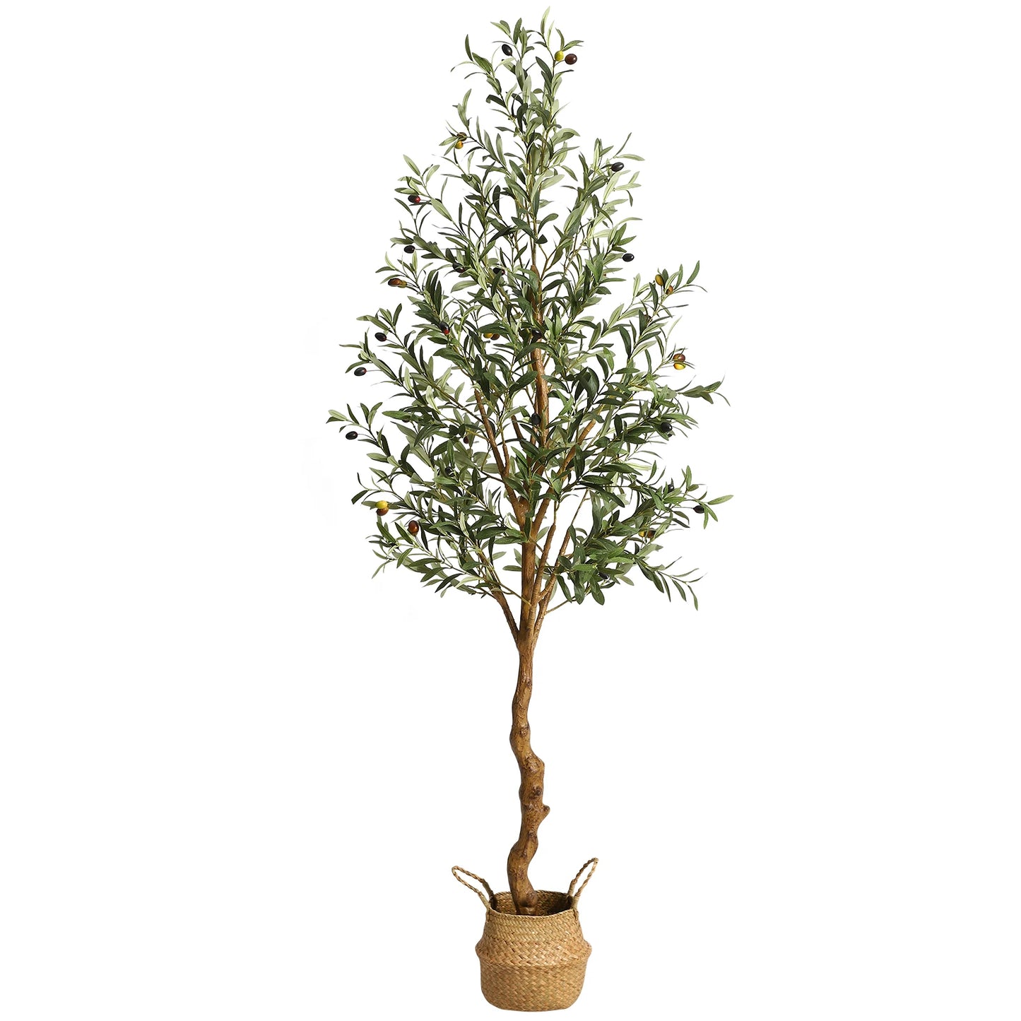 1Pc/2Pcs Artificial Olive Tree 4ft / 5ft / 6ft, Large Artificial Plants Fake Plants in Pot for Home Bedroom Decor