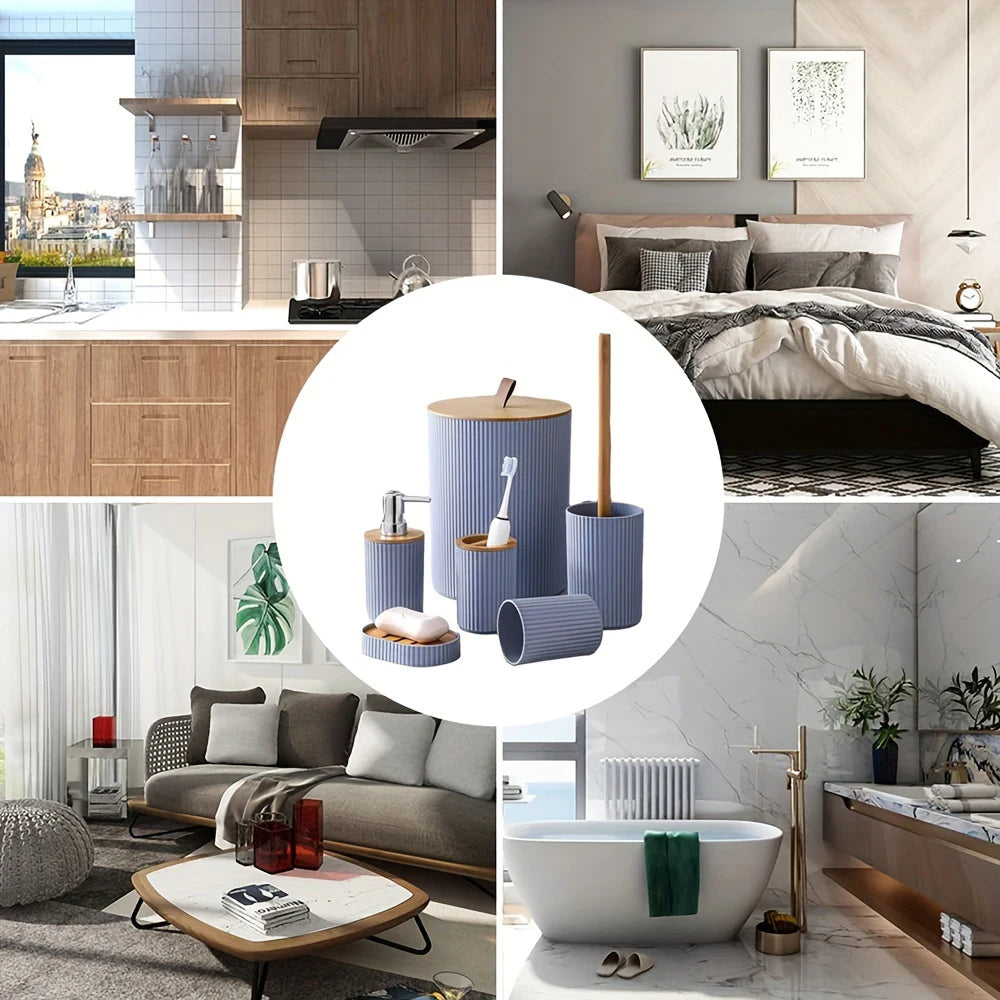 6 Pcs Bathroom Accessory Set