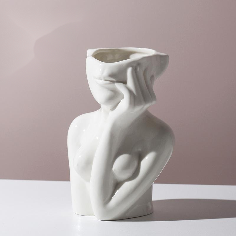 Human Body Shaped Ceramic Vase