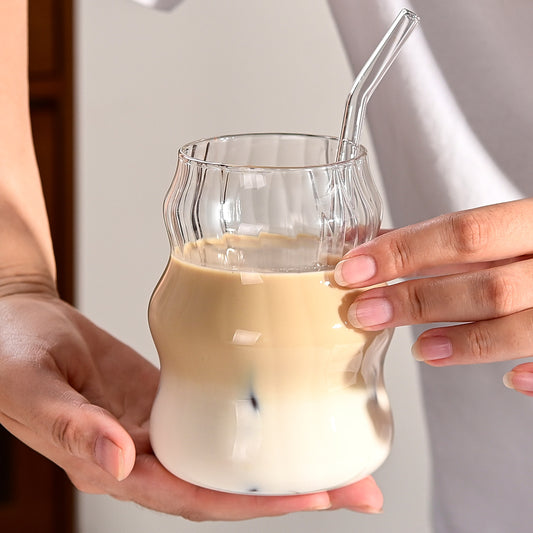 6 Pcs 19 Ounce Glass Straw Cups