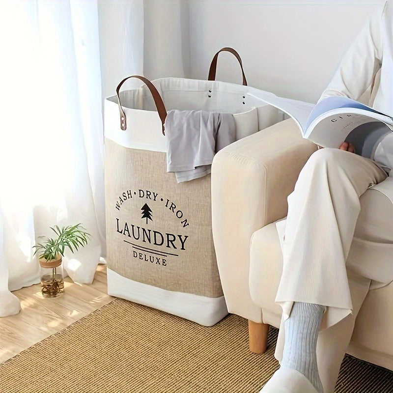 Large-capacity Foldable Woven Laundry Basket